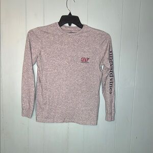 Vineyard Vines Gray Long Sleeve Tee with Crew Neck
